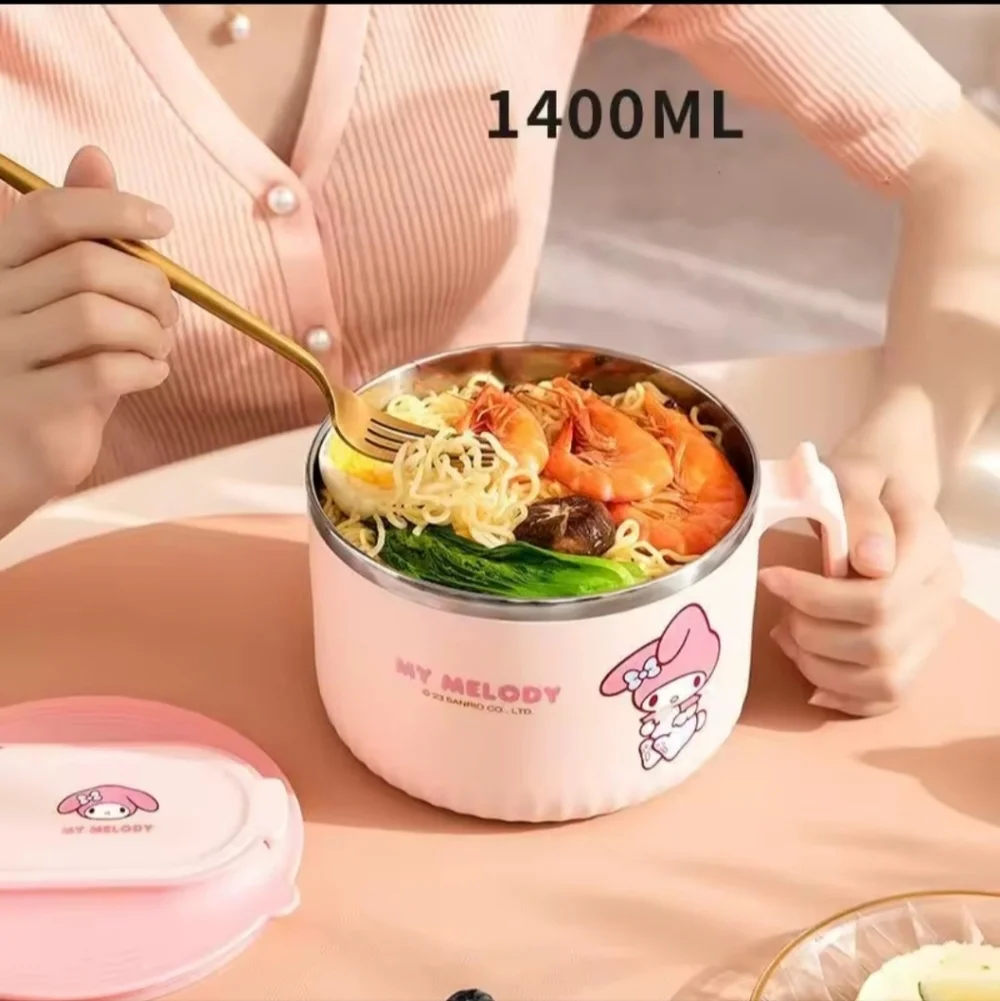 Hello Kitty Sanrio My Melody Stainless Steel Noodle Bowl